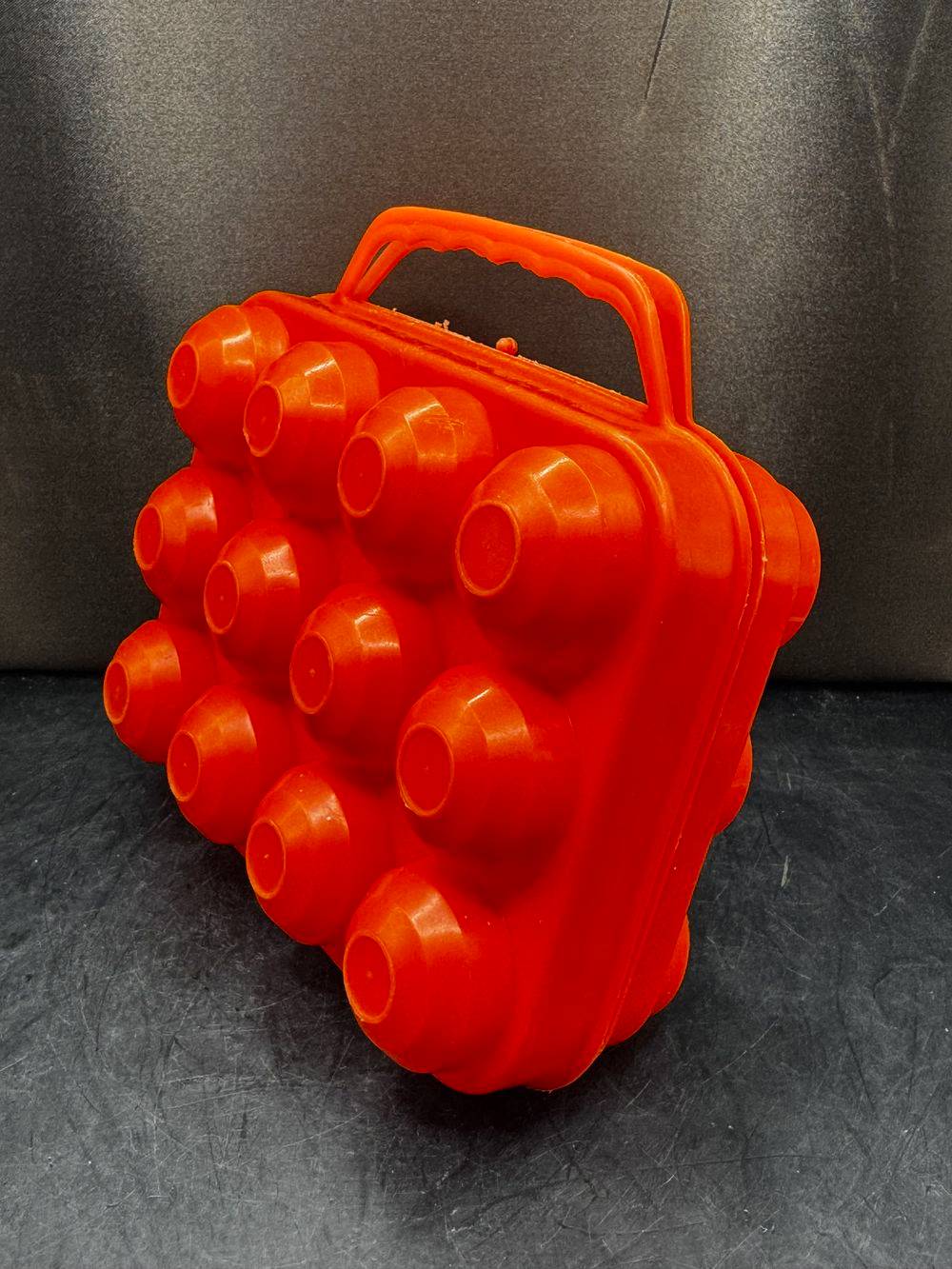 Boîte à oeufs vintage - Un joli orange et 12 petits nids - Des années 70/80 - Déco - Collection – Image 4