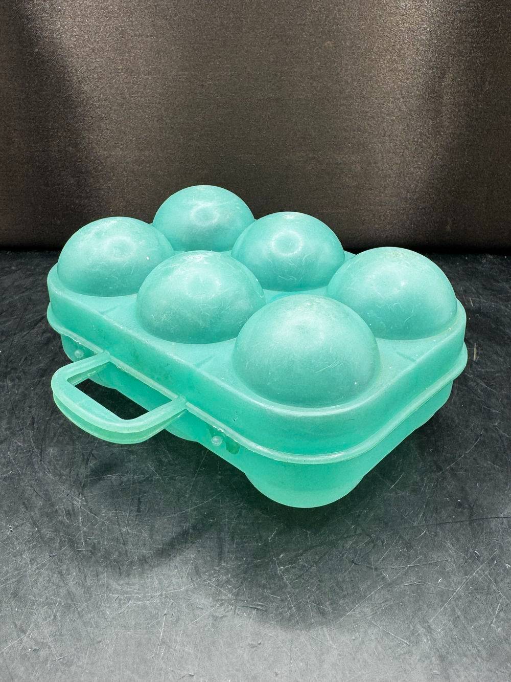 Boîte à oeufs vintage - Un joli bleu pâle et 6 petits nids - Des années 70/80 - Déco - Collection – Image 3