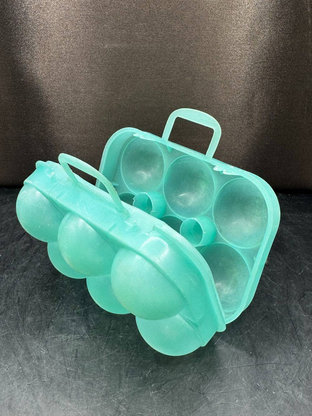 Boîte à oeufs vintage - Un joli bleu pâle et 6 petits nids - Des années 70/80 - Déco - Collection – Image 4