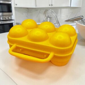 Boîte à oeufs vintage - Un joli jaune orange et 6 petits nids - Des années 70/80 - Déco - Collection