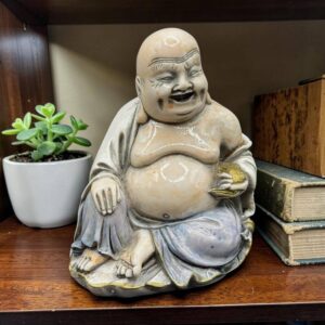 Ancienne statue de Bouddha rieur (Budai) en résine - Des années 1970/80 - Décoration - Collection - Vintage