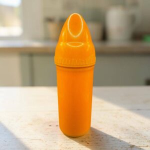 Porte / Protège biberon isotherme vintage - Un joli orange - Des années 70/80 - Déco - Collection