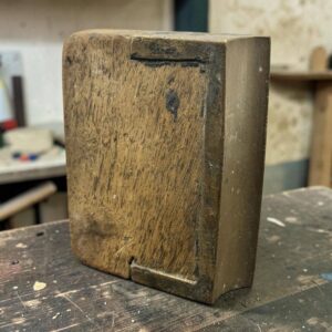 Ancien outil de maçon en bois tourné et bronze - Pour faire de beaux angles arrondis - En superbe état - Vers 1900 - Décoration - Collection